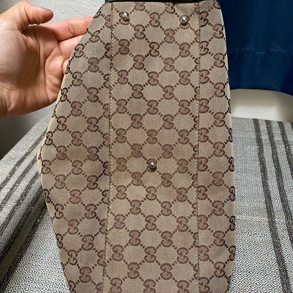 Gucci Beige/Ebony GG Canvas Diaper Bag Tote Bag - Picture 11 of 16